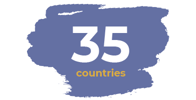 35 countries of missionary work