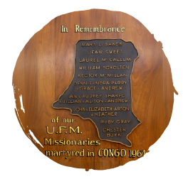19 UFM/Crossworld missionaries were martyred during the Simba Rebellion in Congo in 1964.
